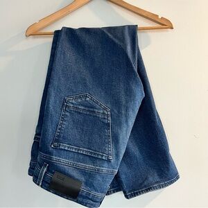 Men’s Hugo BOSS Straight-Leg Dark Blue Denim Jeans Size 36/30